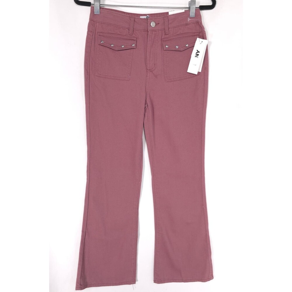 DKNY Kids Girls New Pants 14 Stretch Twill Heart Stud‎ Flare Leg Full Lengh